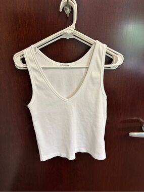 perfectwhitetee v-neck blondie tank